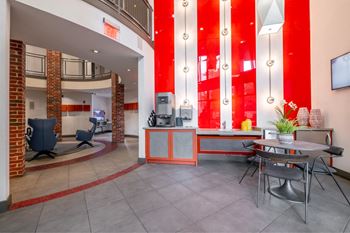 refreshment area at The Core apartments